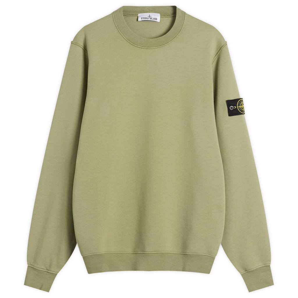 Stone Island Men's Organic Cotton Fleece Sweatshirt Sage